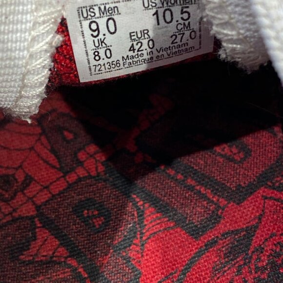 Vans Marvel Spiderman Slip On Shoes - Size Women's 10.5/Men's 9 - Picture 5 of 7